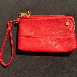 Red Steve Madden Corner Zip Wristlet